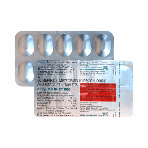 Zoryl MS 50mg/2mg/1000mg Tablet IR